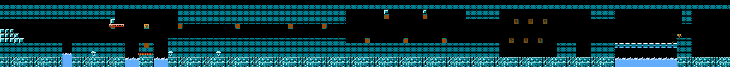 Level ID $43 -- Frankenstein level: tiles 1-4 + water sprites from 5-2