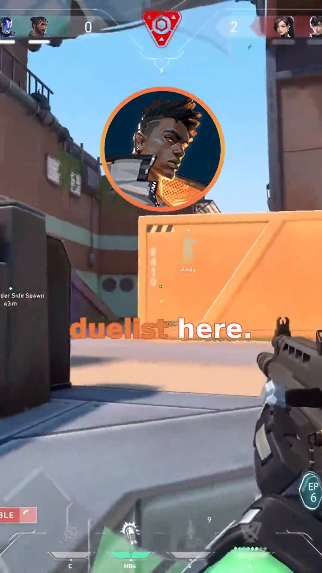 Another line, subtitle color changes based on which agent is speaking